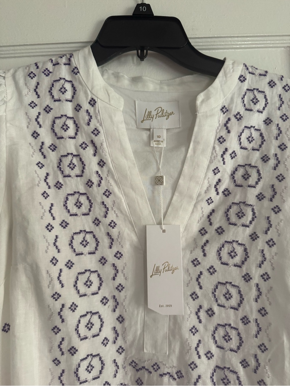 Lilly Pulitzer Women’s Mialeigh Embroidered Linen Shift Dress - Picture 7 of 14